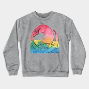 Pansexual Watercolour Swan | Pride Bird Crewneck Sweatshirt